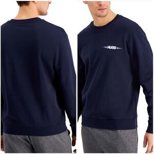 HUGO BOSS Men’s Flame Logo Sweat Shirt  Dark Blue S